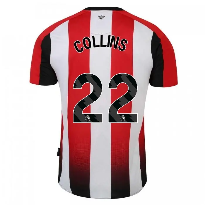 23/25 Brentford Adult Home Shirt COLLINS 22