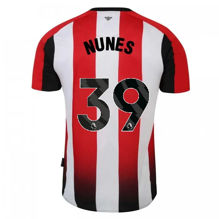 23/25 Brentford Adult Home Shirt NUNES 39