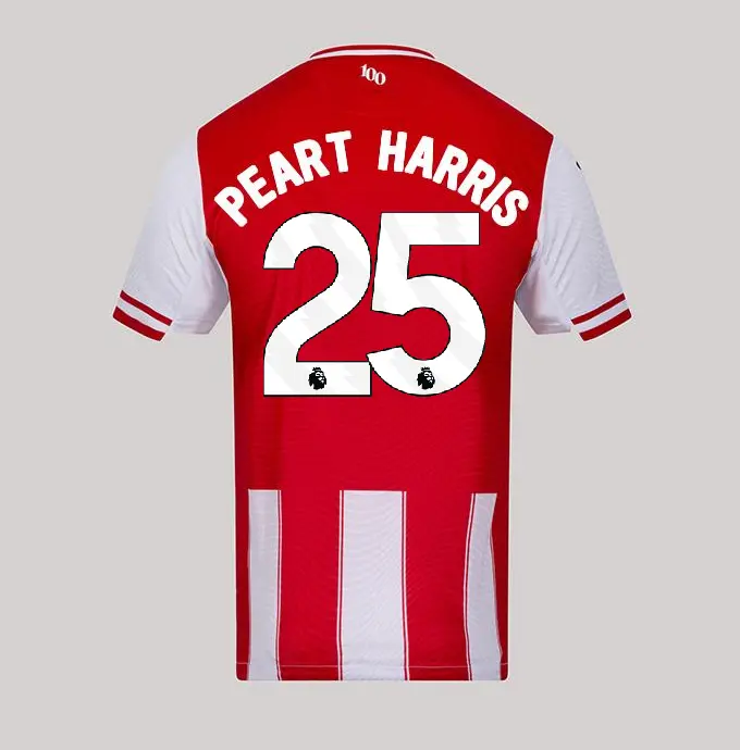 25/26 Brentford Adult Authentic Home Shirt - PEART HARRIS 25
