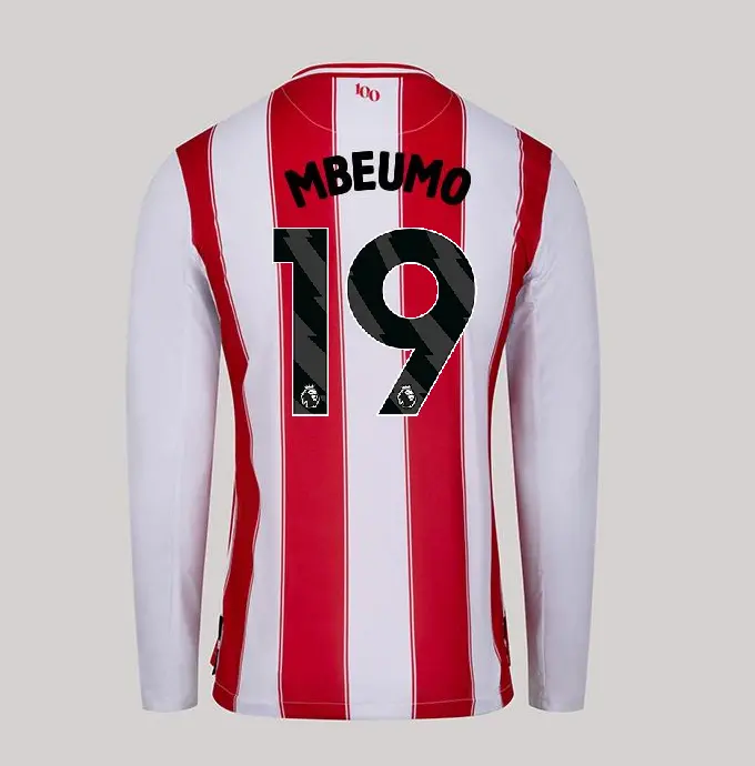 25/26 Brentford Adult Replica L/S Home Shirt - BRYAN MBEUMO 19-2500058-19-MBEUMO 25/26 Brentford Adult Replica L/S Home Shirt - BRYAN MBEUMO 19 - Image 1