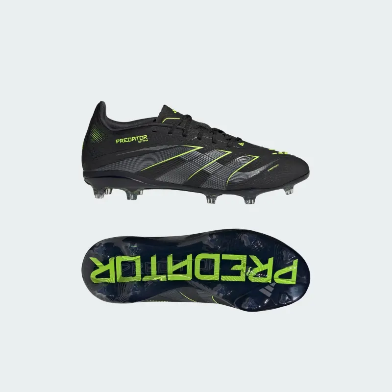 Adidas Predator Elite FG Core Black Iron Metallic Lucid Lemon (GS)