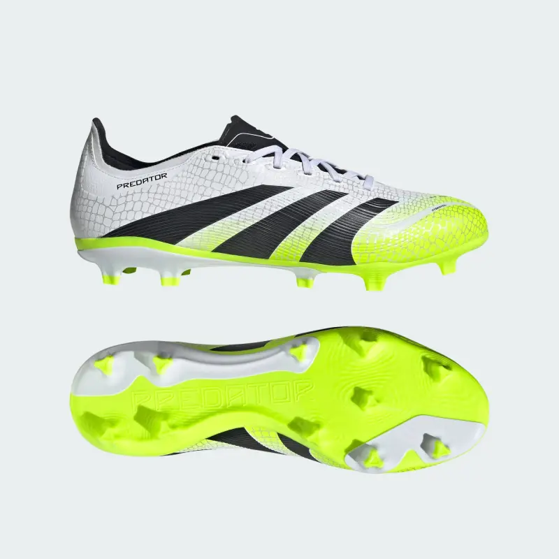 Adidas Predator League FG/MG Cloud White Core Black Lucid Lemon-JI1117 Adidas Predator League FG/MG Cloud White Core Black Lucid Lemon - Image 1