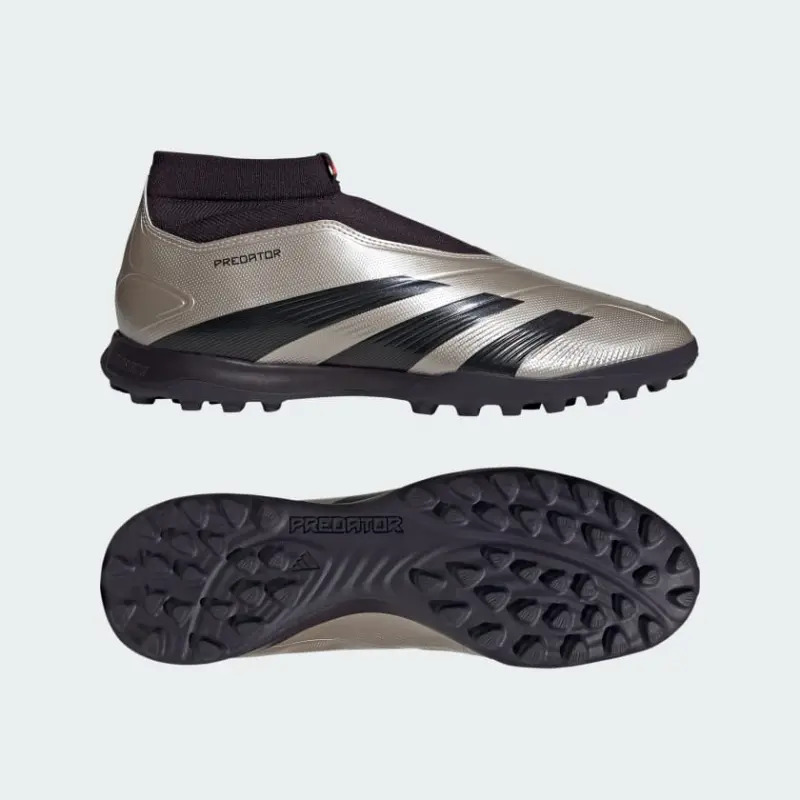 Adidas Predator League Laceless Turf Boots Platinum Metallic