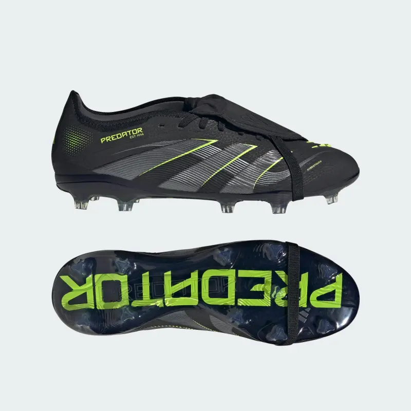 Adidas Predator Pro Fold-Over Tongue FG Electric Stealth Pack-JS4072 Collection - Brentford Football Shirts & Shoes