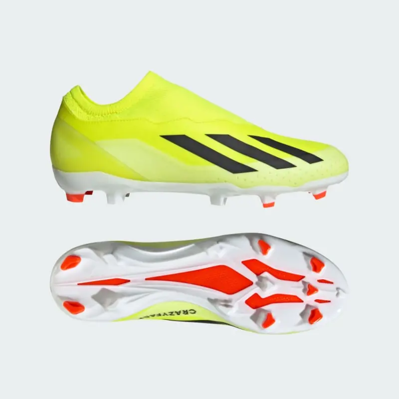 Adidas X Crazyfast League Laceless Firm Ground Boots-IG0622 Collection - Brentford Football Shirts & Shoes