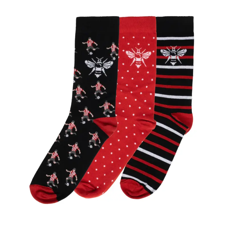 Brentford 3pk Fan Socks (7-11) Collection - Brentford Football Shirts & Shoes