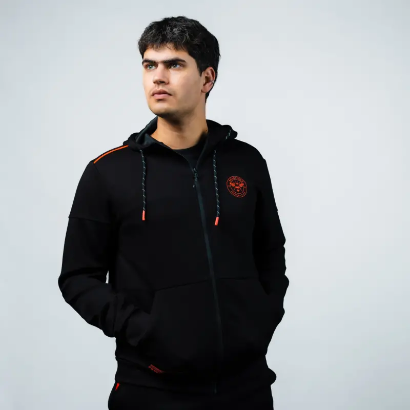 Brentford Active Full Zip Through Hoodie-2400233 Collection - Brentford Football Shirts & Shoes