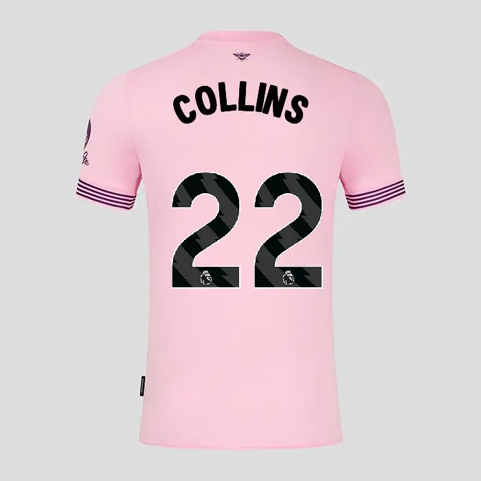 Brentford Adult Away Shirt 24/25 COLLINS 22-2425/4228-2400324-NATHAN COLLINS 22 Collection - Brentford Football Shirts & Shoes