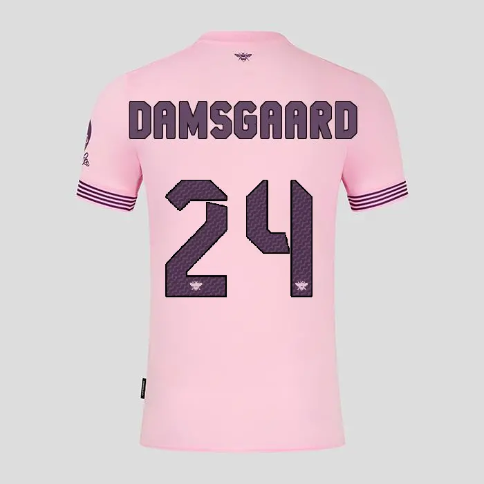 Brentford Adult Away Shirt 24/25 DAMSGAARD 24-2425/4233-2400324-MIKKEL DAMSGAARD 24 Collection - Brentford Football Shirts & Shoes