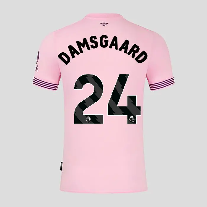 Brentford Adult Away Shirt 24/25 DAMSGAARD 24-2425/4234-2400324-MIKKEL DAMSGAARD 24 Collection - Brentford Football Shirts & Shoes