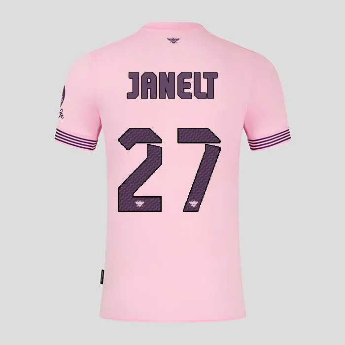 Brentford Adult Away Shirt 24/25 JANELT 27-2425/4239-2400324-VITALY JANELT 27 Collection - Brentford Football Shirts & Shoes