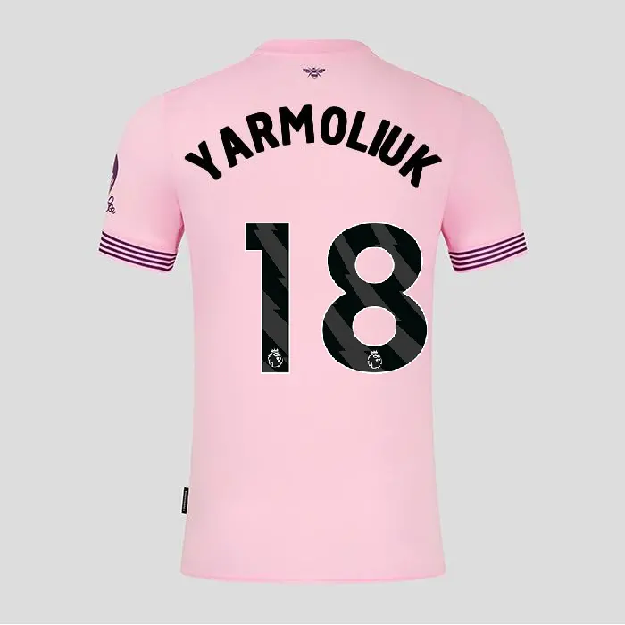 Brentford Adult Away Shirt 24/25 YARMOLIUK 18-2400324-18 Collection - Brentford Football Shirts & Shoes