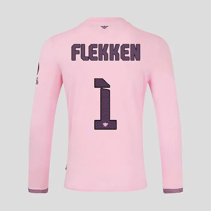 Brentford Adult  Away Shirt L/S 24/25 FLEKKEN 1-2425/4329-2400336-MARK FLEKKEN 1 Collection - Brentford Football Shirts & Shoes
