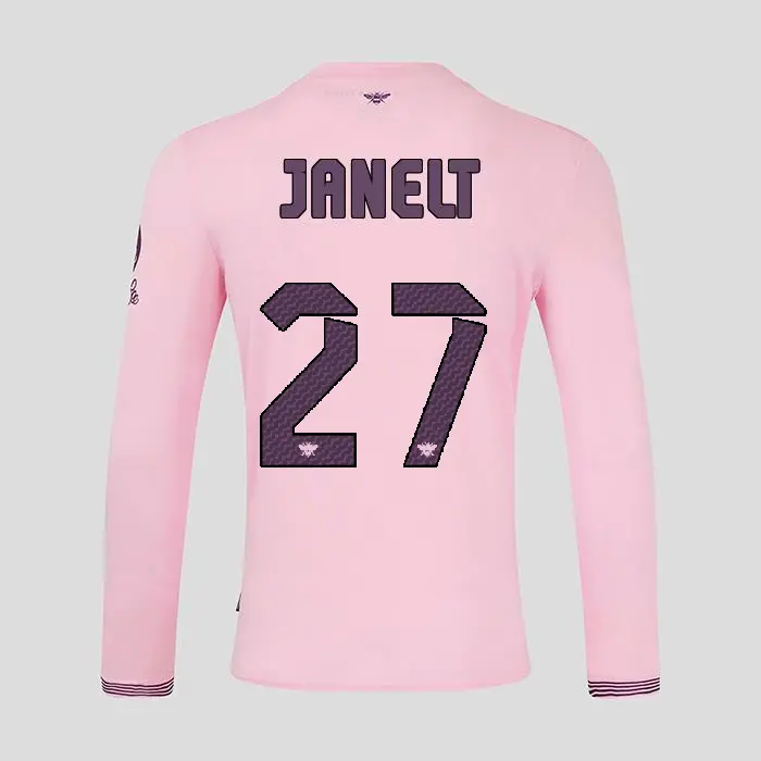 Brentford Adult  Away Shirt L/S 24/25 JANELT 27-4389-2400336-VITALY JANELT 27 Collection - Brentford Football Shirts & Shoes