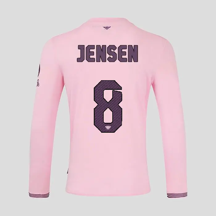 Brentford Adult  Away Shirt L/S 24/25 JENSEN 8-2425/4347-2400336-MATHIAS JENSEN 8 Collection - Brentford Football Shirts & Shoes