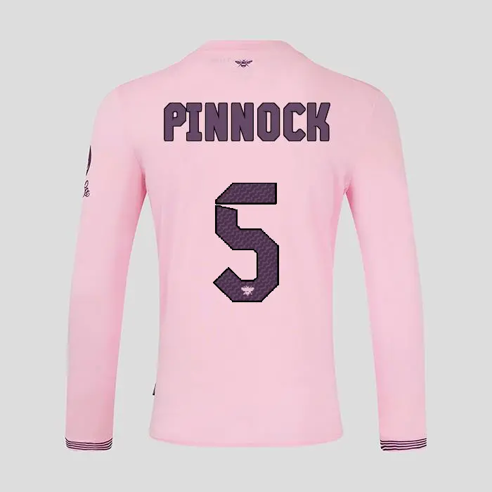 Brentford Adult  Away Shirt L/S 24/25 PINNOCK 5-2425/4338-2400336-ETHAN PINNOCK 5 Collection - Brentford Football Shirts & Shoes