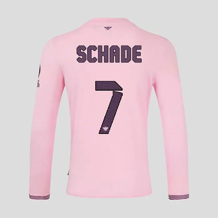 Brentford Adult  Away Shirt L/S 24/25 SCHADE 7-2425/4344-2400336-KEVIN SCHADE 7 Collection - Brentford Football Shirts & Shoes