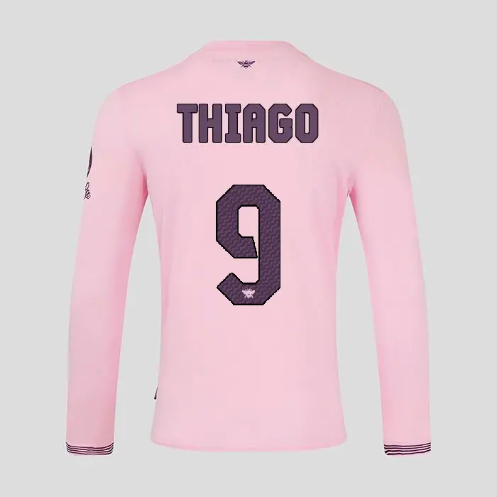 Brentford Adult  Away Shirt L/S 24/25 THIAGO 9-2425/4350-2400336-IGOR THIAGO 9 Collection - Brentford Football Shirts & Shoes