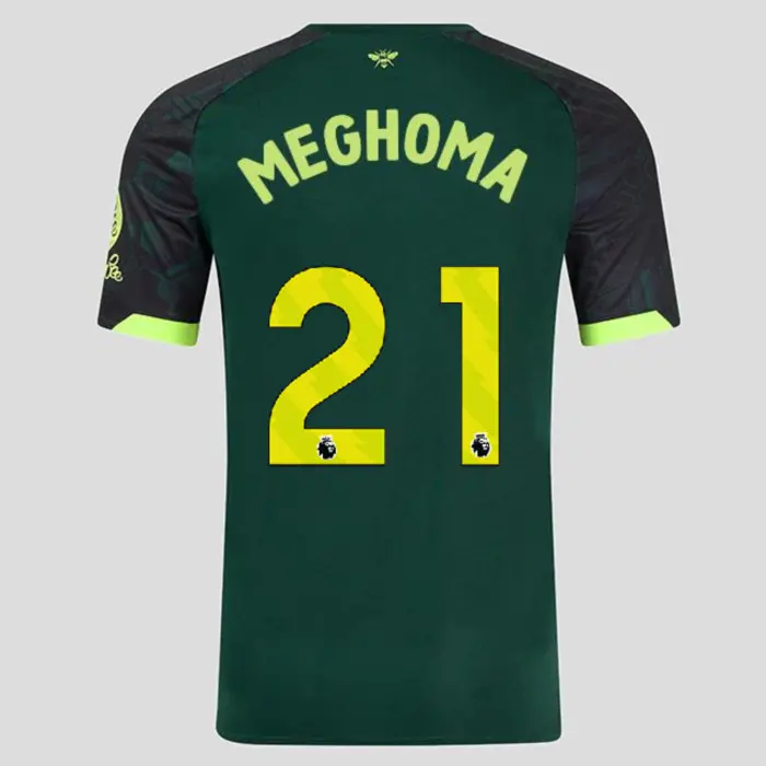 Brentford Adult Third Shirt 24/25 MEGHOMA 21-2425/4599-2400337-JAYDEN MEGHOMA 21 Collection - Brentford Football Shirts & Shoes
