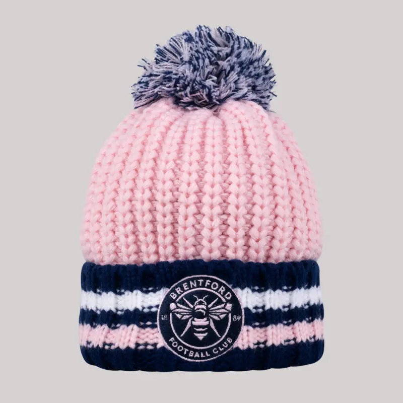 Brentford Double Stripe Cuff Beanie 24 Collection - Brentford Football Shirts & Shoes