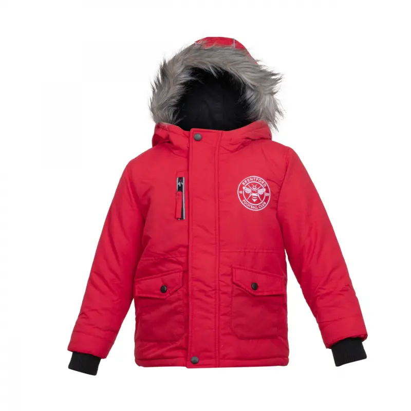 Brentford Fur Hooded Junior Jacket-2200384 Collection - Brentford Football Shirts & Shoes