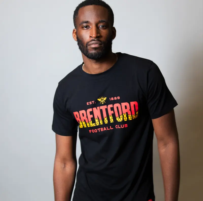 Brentford Hive Text Tee-2400194 Collection - Brentford Football Shirts & Shoes