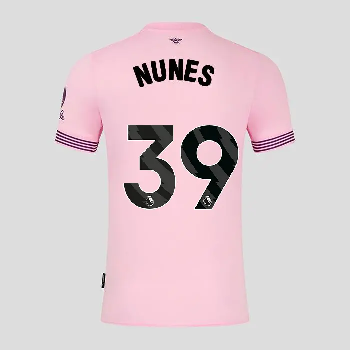 Brentford Junior Away Shirt 24/25 NUNES 39-2425/4732-2400332-Gustavo NUNES 39 Collection - Brentford Football Shirts & Shoes
