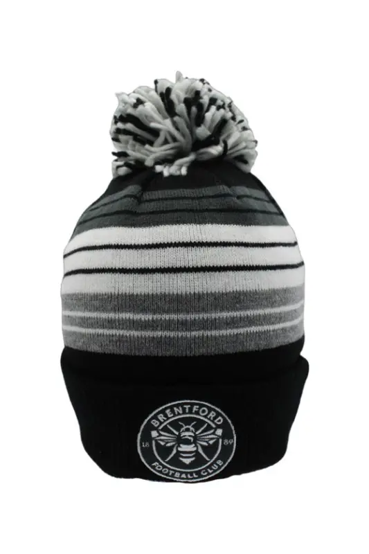 Brentford Mono Stripe Beanie Collection - Brentford Football Shirts & Shoes