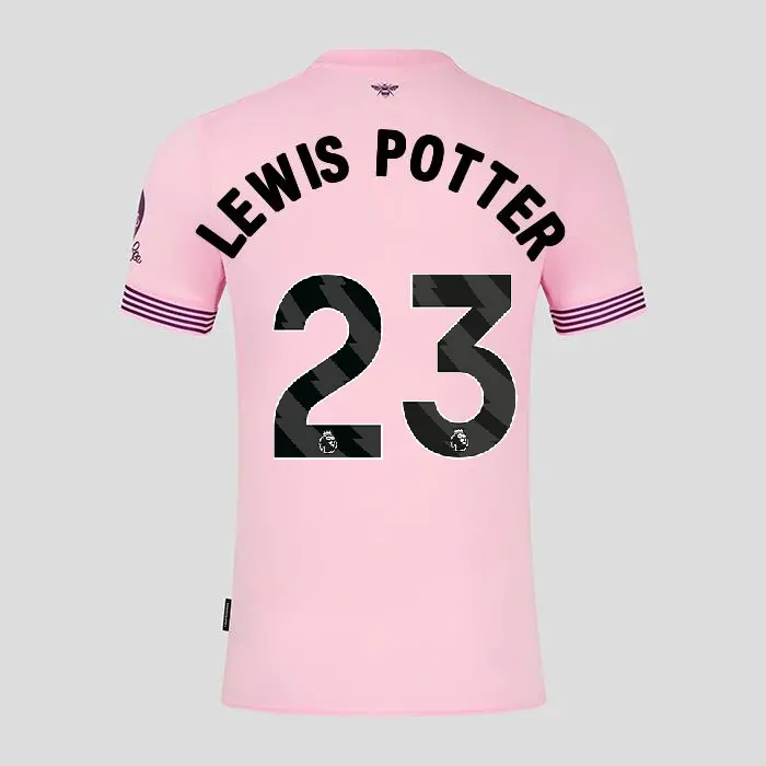 Brentford Womens Away Shirt 24/25 LEWIS POTTER 23-2425/4306-2400335-KEANE LEWIS POTTER 23 Collection - Brentford Football Shirts & Shoes
