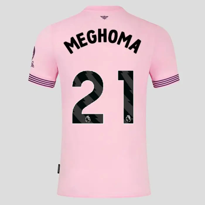 Brentford Womens Away Shirt 24/25 MEGHOMA 21-2425/4300-2400335-JAYDEN MEGHOMA 21 Collection - Brentford Football Shirts & Shoes