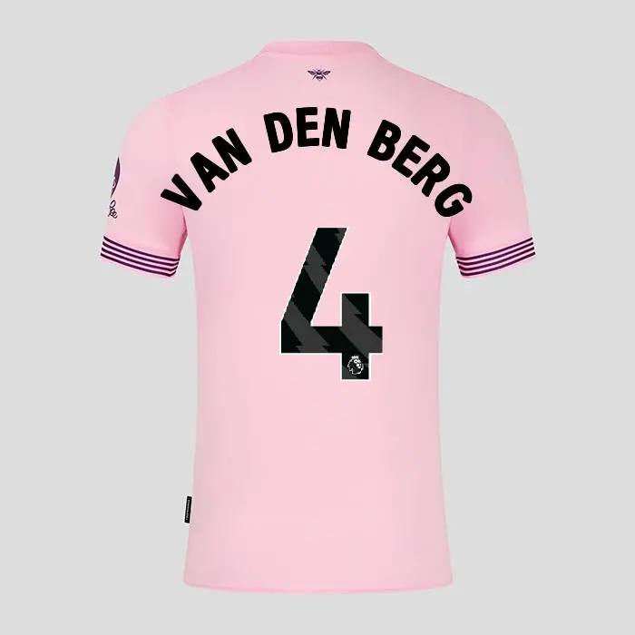 Brentford Womens Away Shirt 24/25 VAN DEN BERG 4-2425/4718-2400335-SEPP VAN DEN BERG 4 Collection - Brentford Football Shirts & Shoes