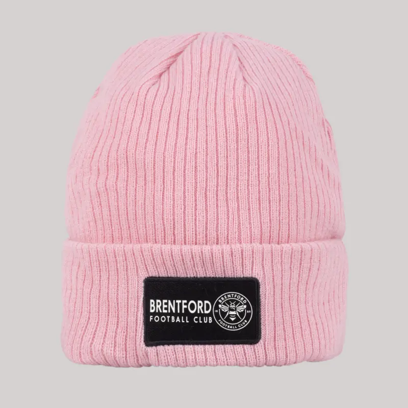 Brentford  Womens Text Cuff Beanie 24 Collection - Brentford Football Shirts & Shoes