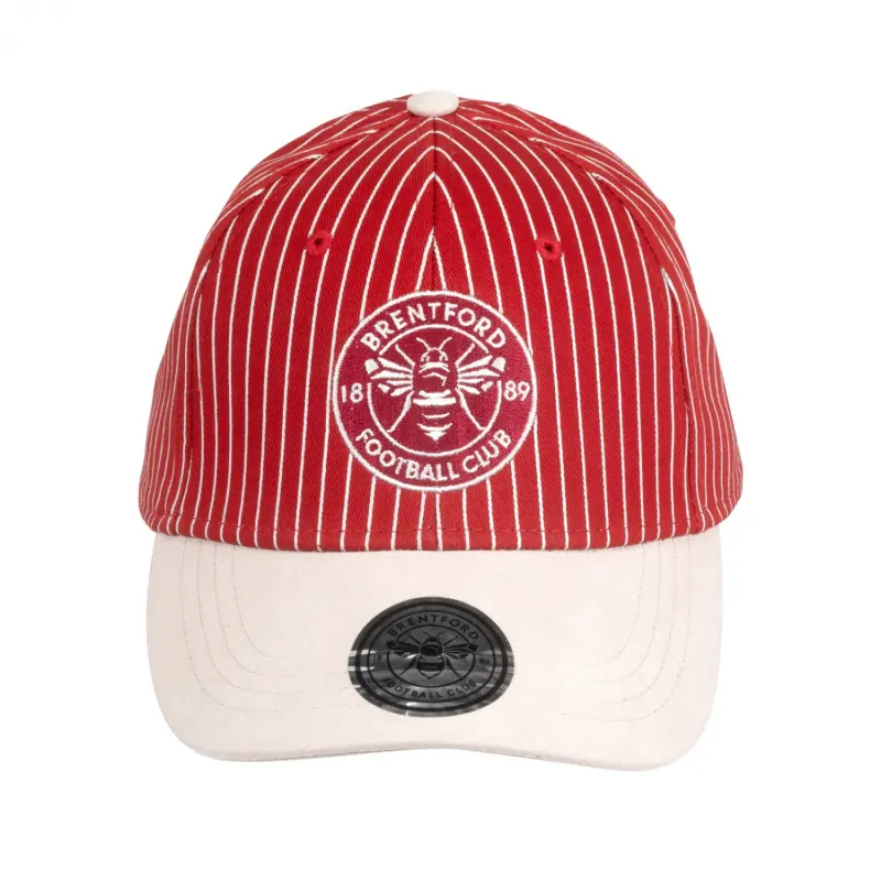 Crest Pinstripe Cap Collection - Brentford Football Shirts & Shoes Crest Pinstripe Cap Collection - Brentford Football Shirts & Shoes