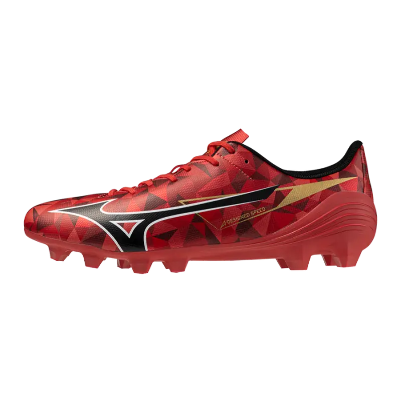 Mizuno MIZUNO ALPHA II SELECT MORELIA 40th Red/Black/Gold-P1GA256560 Collection - Brentford Football Shirts & Shoes
