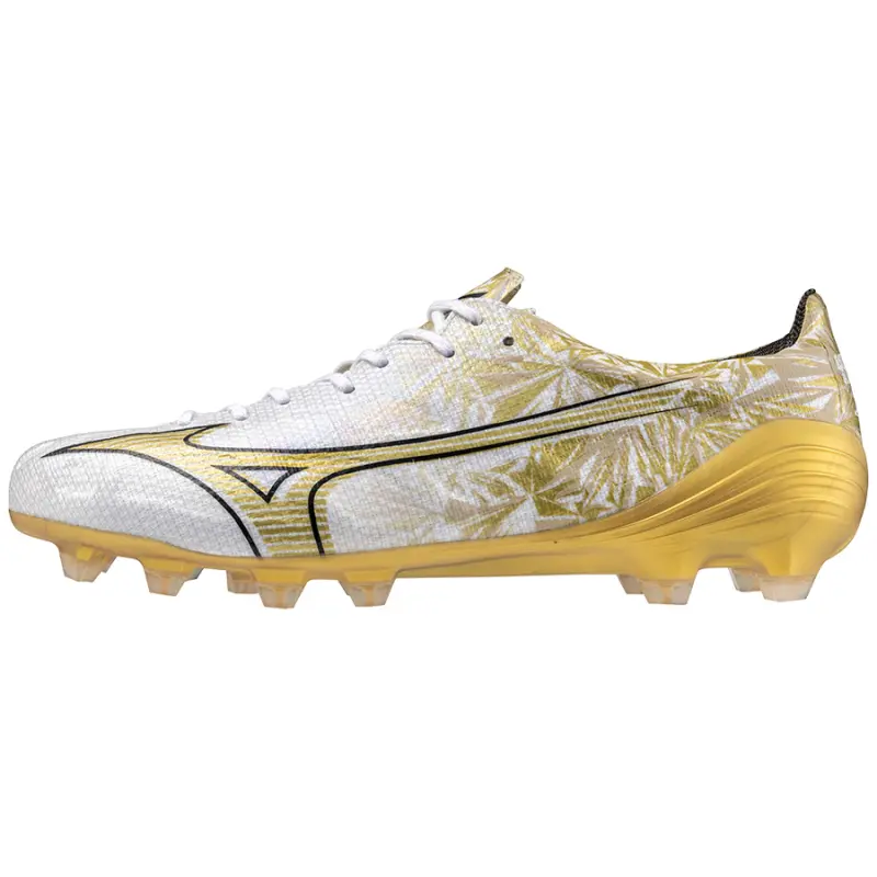 Mizuno MIZUNO ALPHA JAPAN FG White/GE Gold/Black-P1GA246050 Collection - Brentford Football Shirts & Shoes Mizuno MIZUNO ALPHA JAPAN FG White/GE Gold/Black-P1GA246050 Collection - Brentford Football Shirts & Shoes