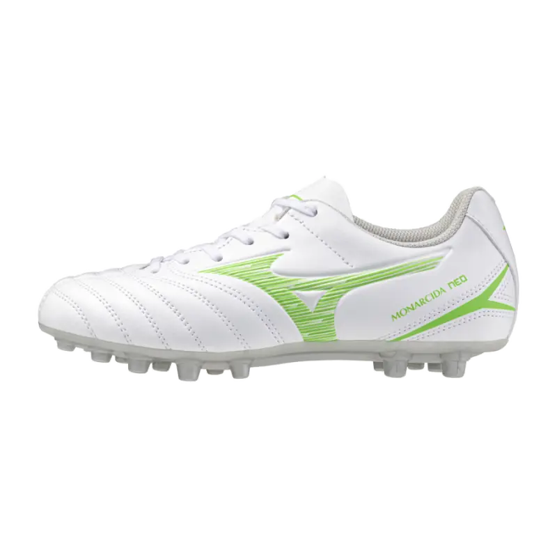 Mizuno MONARCIDA NEO III SELECT JR AG White/Neon Green-P1GB252637 Collection - Brentford Football Shirts & Shoes
