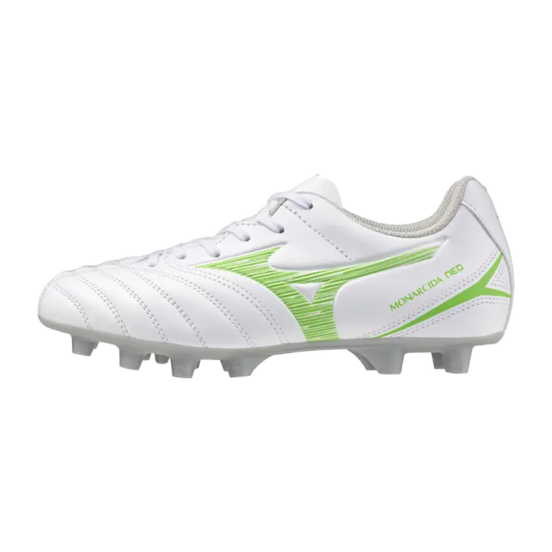 Mizuno MONARCIDA NEO III SELECT JR White/Neon Green-P1GB252537 Collection - Brentford Football Shirts & Shoes Mizuno MONARCIDA NEO III SELECT JR White/Neon Green-P1GB252537 Collection - Brentford Football Shirts & Shoes