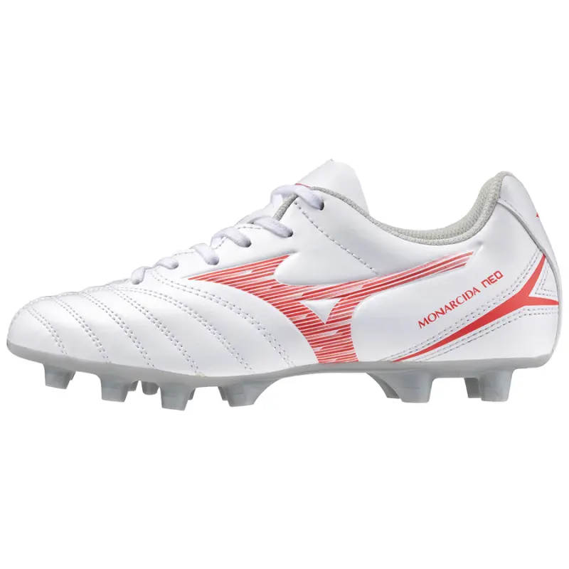 Mizuno MONARCIDA NEO III SELECT Jr White/Radiant Red-P1GB242560 Collection - Brentford Football Shirts & Shoes