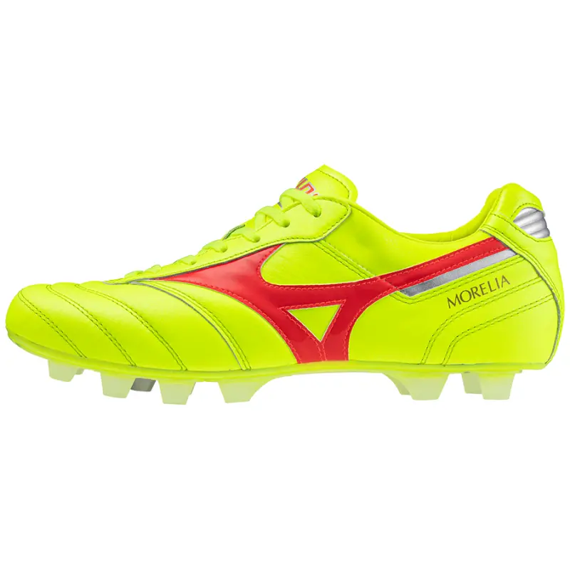 Mizuno MORELIA II JAPAN SafetyYllw/FeryCral2/GlxySlver-P1GA240145 Collection - Brentford Football Shirts & Shoes