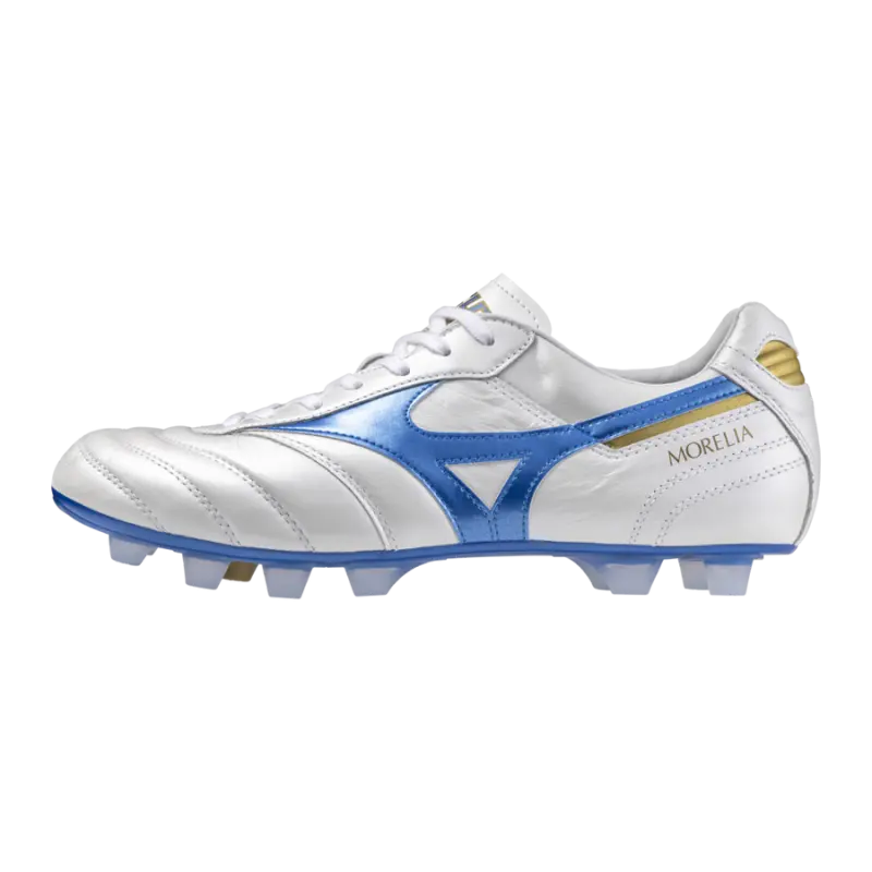 Mizuno MORELIA II JAPAN White/Laser Blue/Gold-P1GA240125 Collection - Brentford Football Shirts & Shoes Mizuno MORELIA II JAPAN White/Laser Blue/Gold-P1GA240125 Collection - Brentford Football Shirts & Shoes
