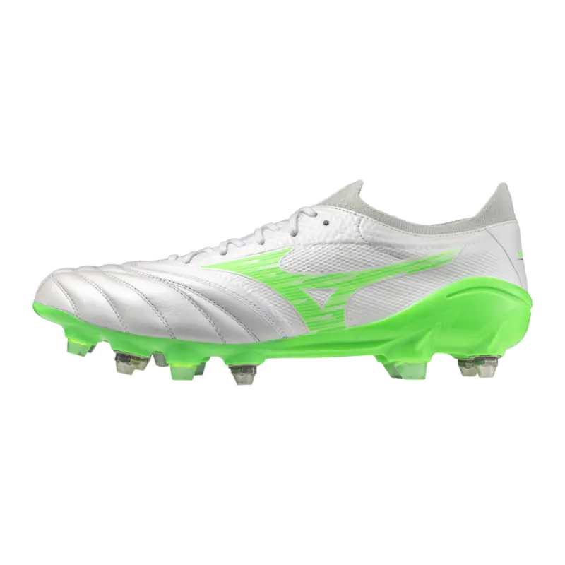 Mizuno MORELIA NEO IV BETA ELITE MIX White/Neon Green/Cool Gray 3C-P1GC254237 Collection - Brentford Football Shirts & Shoes