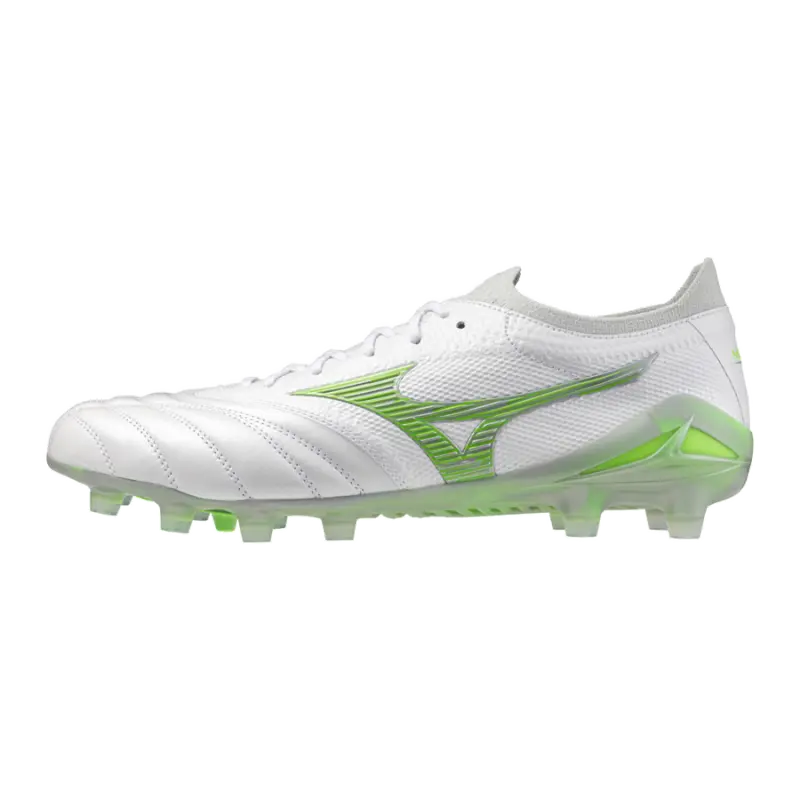 Mizuno MORELIA NEO IV BETA JAPAN White/Neon Green/Cool Gray 3C-P1GA254037 Collection - Brentford Football Shirts & Shoes