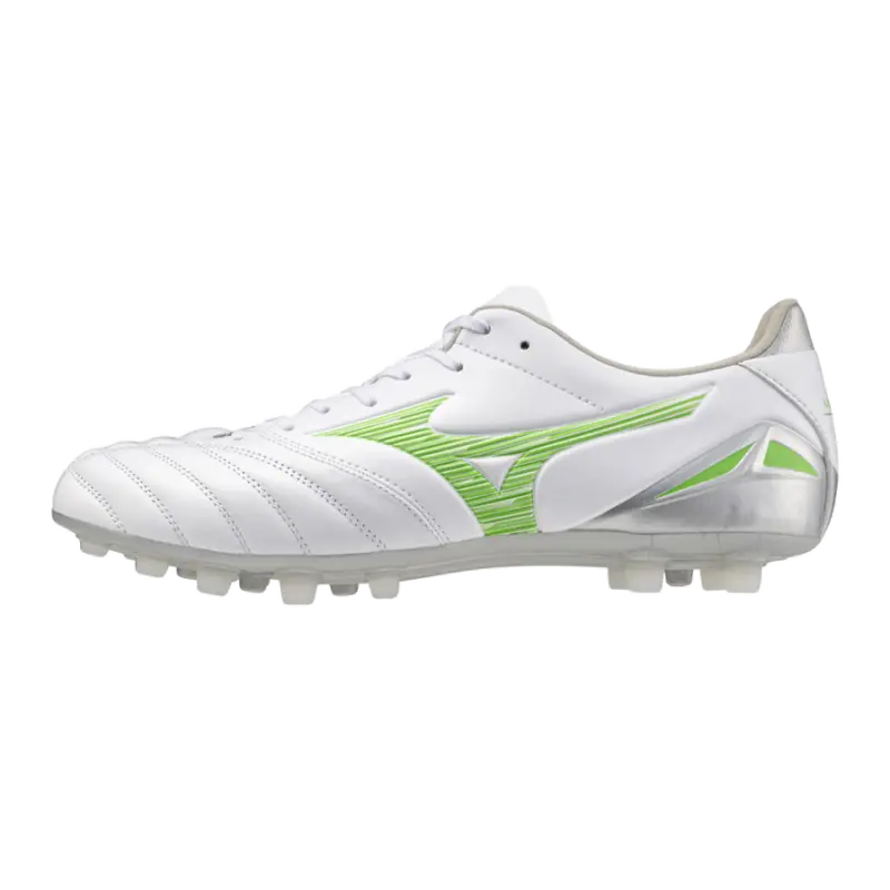Mizuno MORELIA NEO IV PRO AG White/Neon Green/Cool Gray 3C-P1GA253537 Collection - Brentford Football Shirts & Shoes