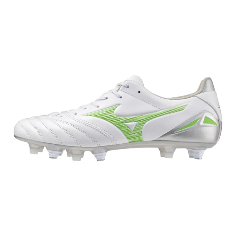 Mizuno MORELIA NEO IV PRO MIX White/Neon Green/Cool Gray 3C-P1GC253437 Collection - Brentford Football Shirts & Shoes