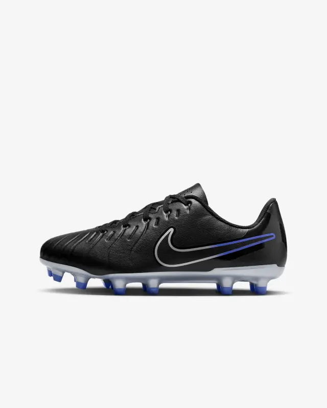 Nike Jr. Tiempo Legend 10 Club Black/Hyper Royal/Chrome Little/Big Kids Multi-Ground Low-Top Soccer Cleats-DV4352-040 Collection - Brentford Football Shirts & Shoes