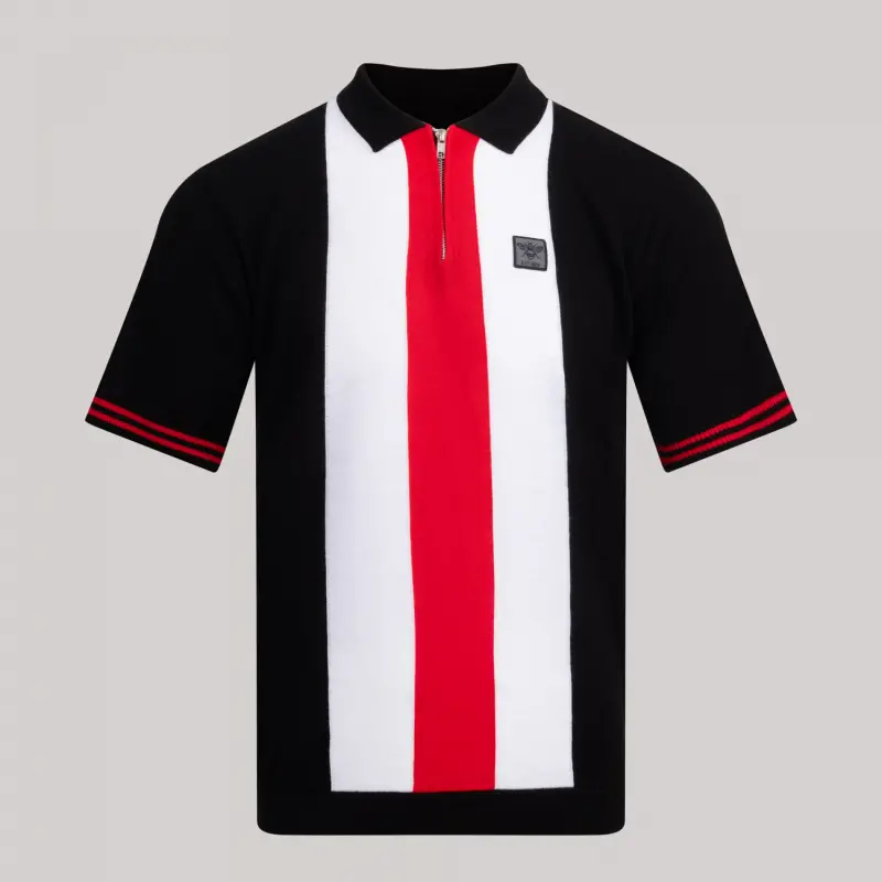 Oxford & Cambridge Stripe 1/4 Zip Polo-2500041 Collection - Brentford Football Shirts & Shoes