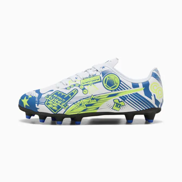 Puma Christian Pulisic x Ultra Legacy FG/AG Big Kid ‘Allover Print – Lake Blue Yellow Alert’-108775-02 Collection - Brentford Football Shirts & Shoes
