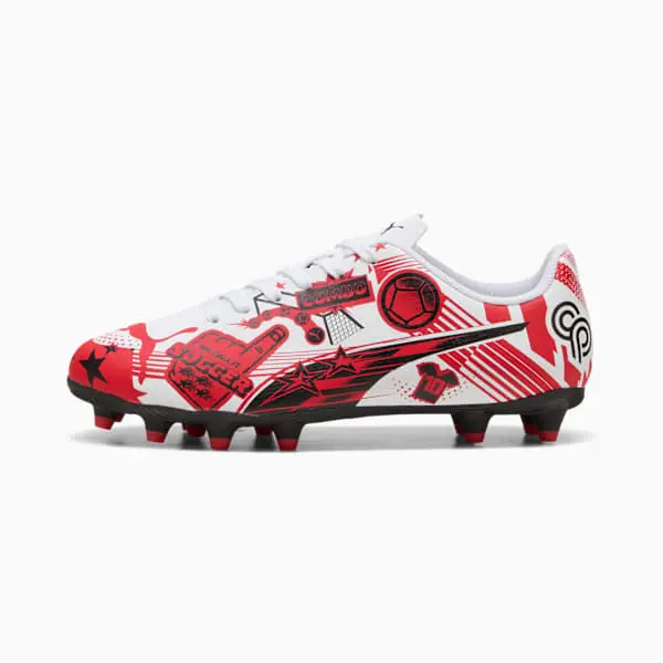 Puma Christian Pulisic x Ultra Legacy FG/AG Big Kid ‘Allover Print – White Red Black’-108775-05 Collection - Brentford Football Shirts & Shoes
