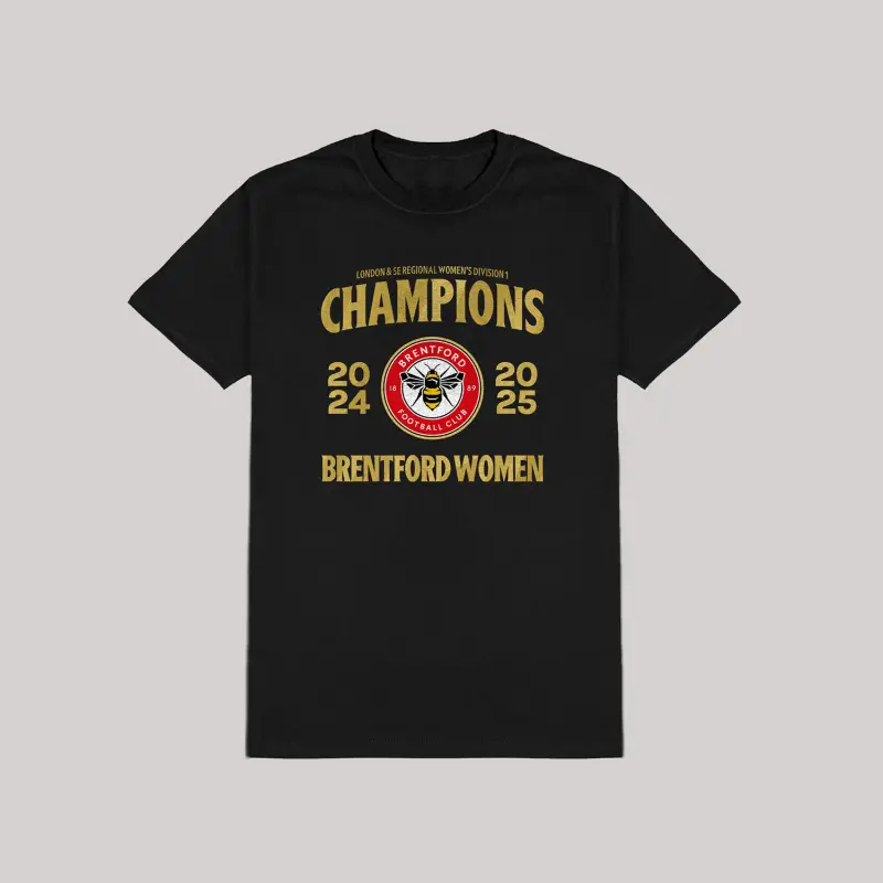 Women’s team Champions T-Shirt-2500117 Collection - Brentford Football Shirts & Shoes